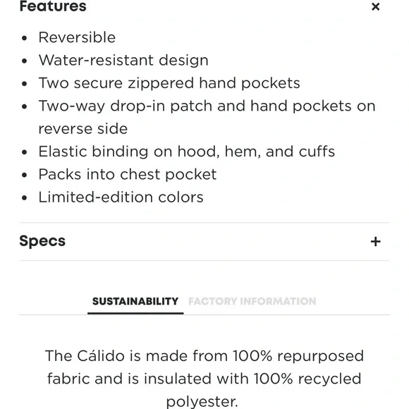 Cotopaxi Teca Calido Reversible Hooded Jacket - Large - Picture 7 of 8